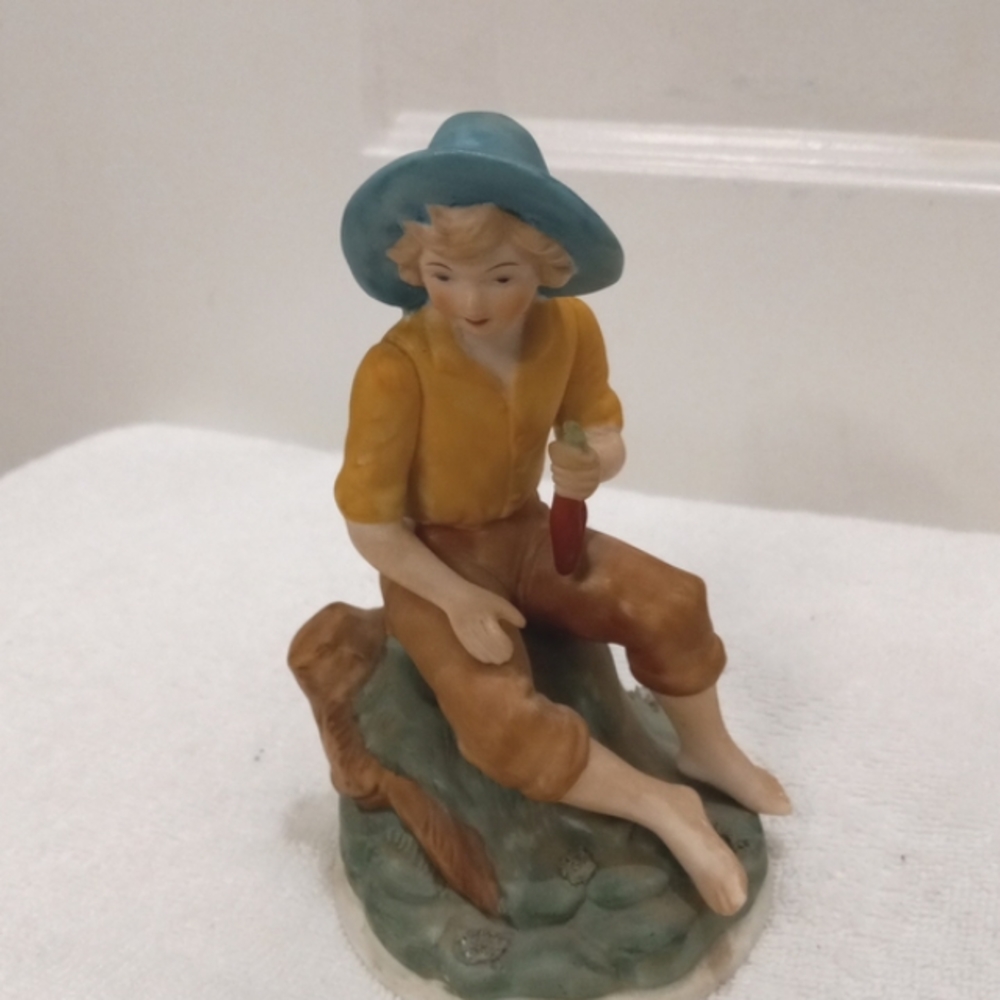 Porcelain Figurine Farmers Child W/Carrots, Rare